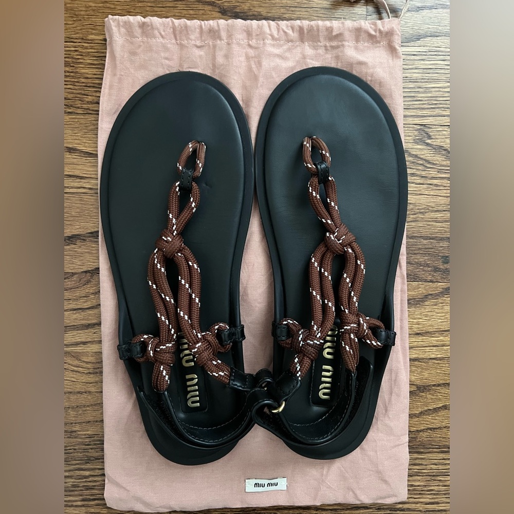 Miu Miu Riviere cord sandals